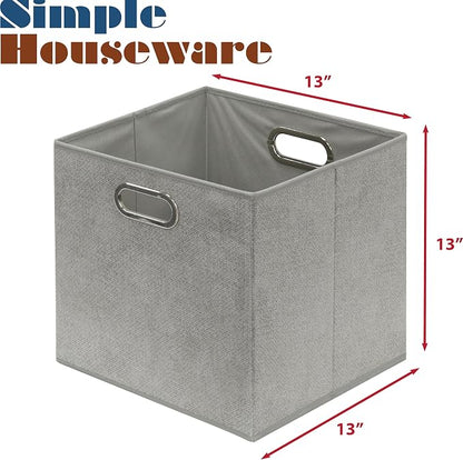 Simple Houseware 13-Inch Collapsible Fabric Cube Storage Bin - Image 6