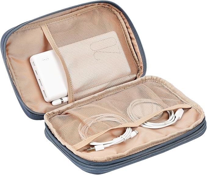NISHEL Travel Cord Organizer Case, Double Layers Tech Electronic Bag, Essentials - Image 4