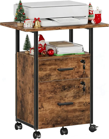 GYIIYUO 2 Wood Drawer Lockable File Cabinet by GYIIYUO