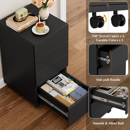 BOTLOG 4-Drawers Chest, Mobile Under Desk Drawer - Image 5