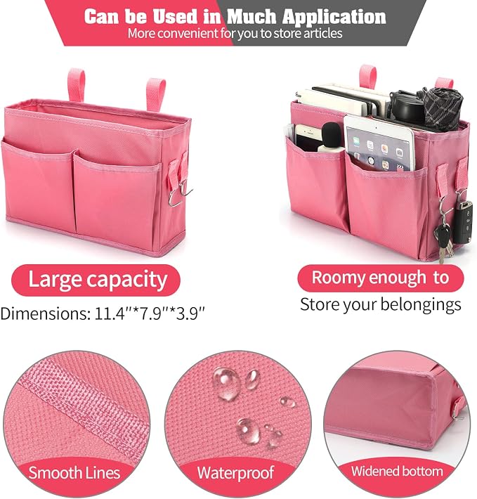 Bseash Bunk Bed Organizer, Bedside Caddy Hanging Bed Organizer Storage Bag - Image 3