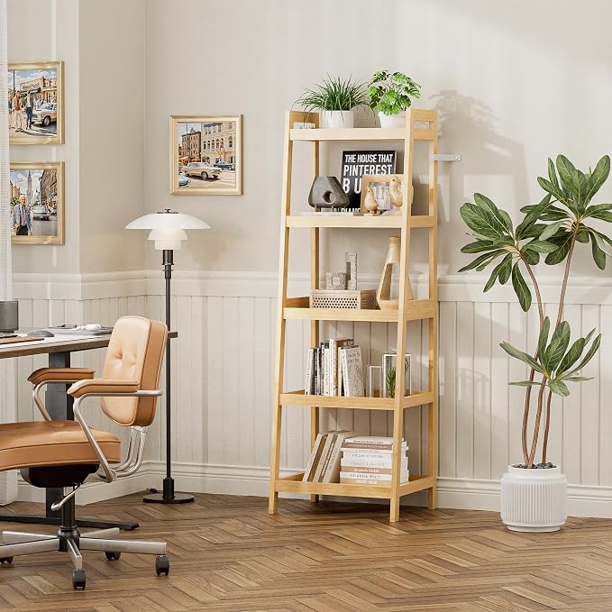 Bookshelf, 5 Tier Ladder Bookcase - Image 4