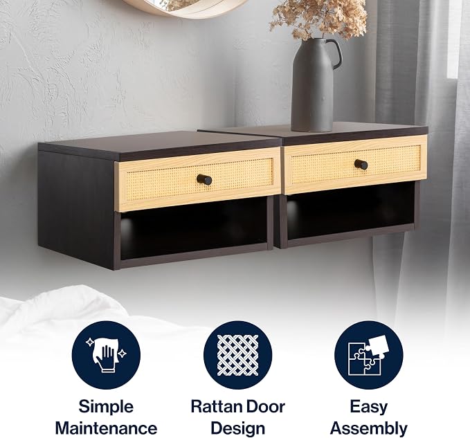JONATHAN Y NST2000A Celerie 15.71" Mid-Century Modern Floating Wall Mounted - Image 6