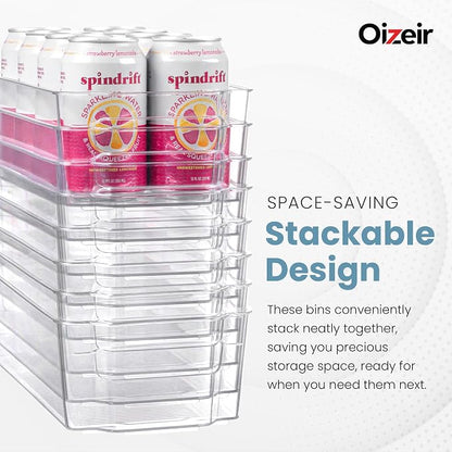 Oizeir 8 Pack Clear Plastic Storage Bins - Image 4