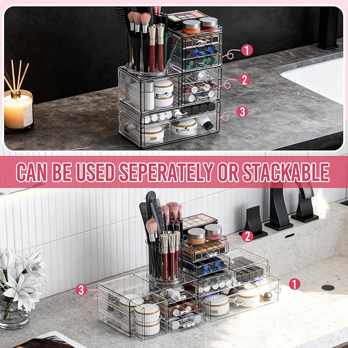 ShineMe Clear Makeup Organizer - Image 5