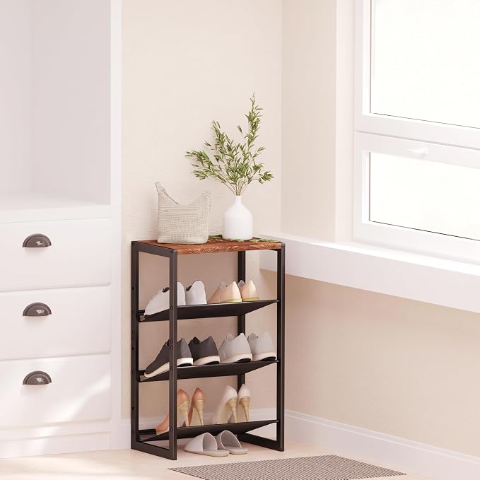 CHEMPFR Narrow 4-Tier Shoe Rack, Slim Space-Saving Shelf - Image 4