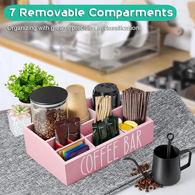 ALELION Pink Coffee Station Organizer - Image 4