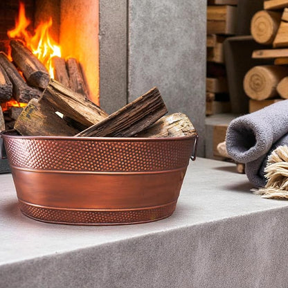 BREKX Copper Galvanized Firewood Storage Bin - Image 2