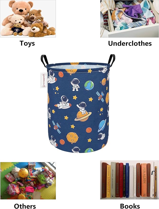 QUEENLALA Large Storage Basket, Laundry Hamper/Bathroom/Home Decor/Collapsible - Image 3