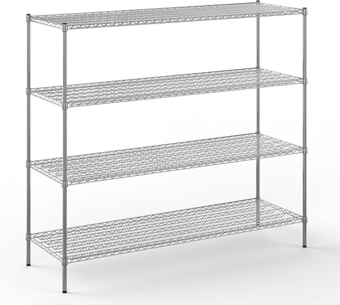 24" Deep x 72" Wide x 64" Height Wire Shelving Kit | 4-Tier | NSF Commercial by Regal+Altair