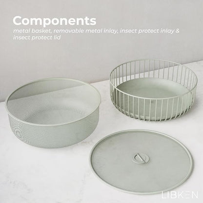 Metal Fruitbasket with Mesh Lid and Basket - Image 4