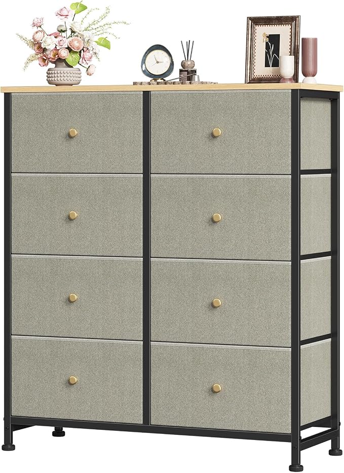 Sweetcrispy 8 Drawer Dresser for Bedroom Tall, Organizer Storage Drawers | by Sweetcrispy