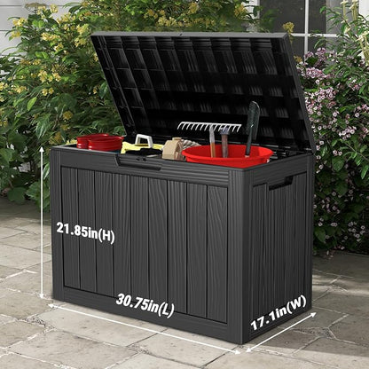 Mars Villa 45 Gallon Outdoor Storage Box, Resin Deck Box Waterproof, Storage - Image 2