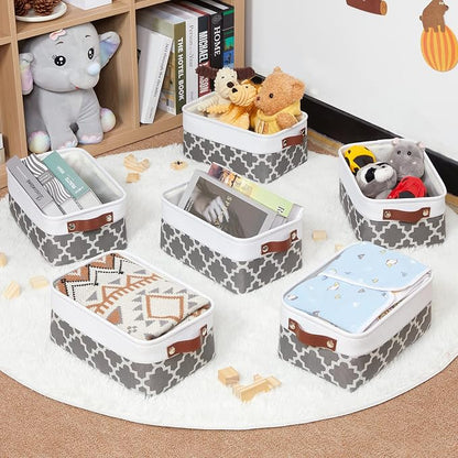 HNZIGE Small Baskets Fabric Storage Baskets Storage Bins - Image 6