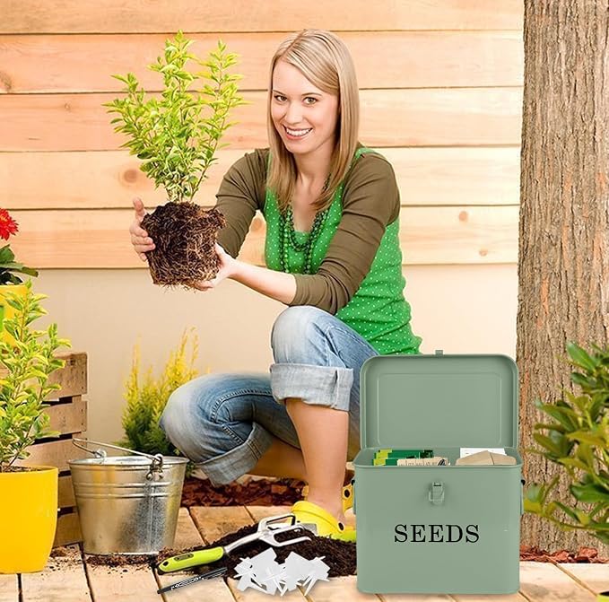 Seed Storage Organizer, T-Shape Compartment Seed Box - Image 5