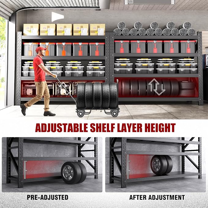 5000LBS Heavy Duty Storage Shelves, Rust Proof Large Metal Storage Rack - Image 6