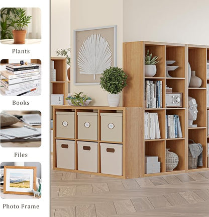 Cube Storage Organizer Bookcase, Decorative 11 inch Open Back Cubical Shelf - Image 7