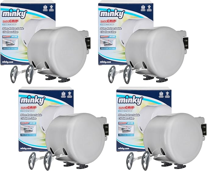 Minky Homecare Retractable Clothesline, PVC Coated, Outdoor | Dual Line | Heavy by MinkyHomecare