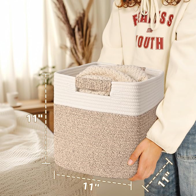 11 Inch Storage Cubes, 3 Pack Cube Storage Bins - Image 6