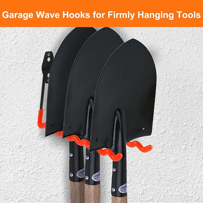 Wall Mounted Garage Hooks Tool Organizer, 14 Inch Garage Storage Hook Heavy - Image 5