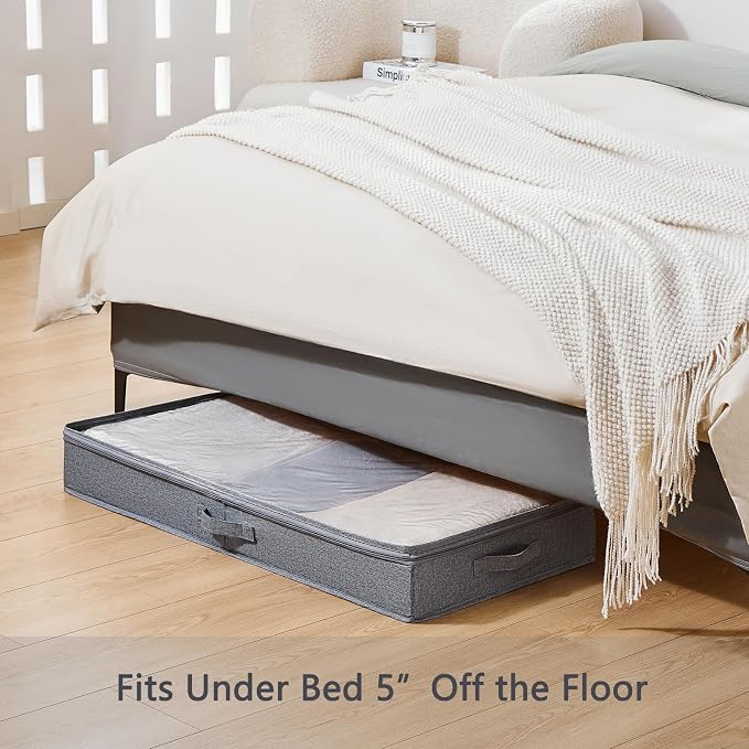 Berdeng 3 Pack Under Bed Storage Containers, Low Profile Underbed Shoes and - Image 2