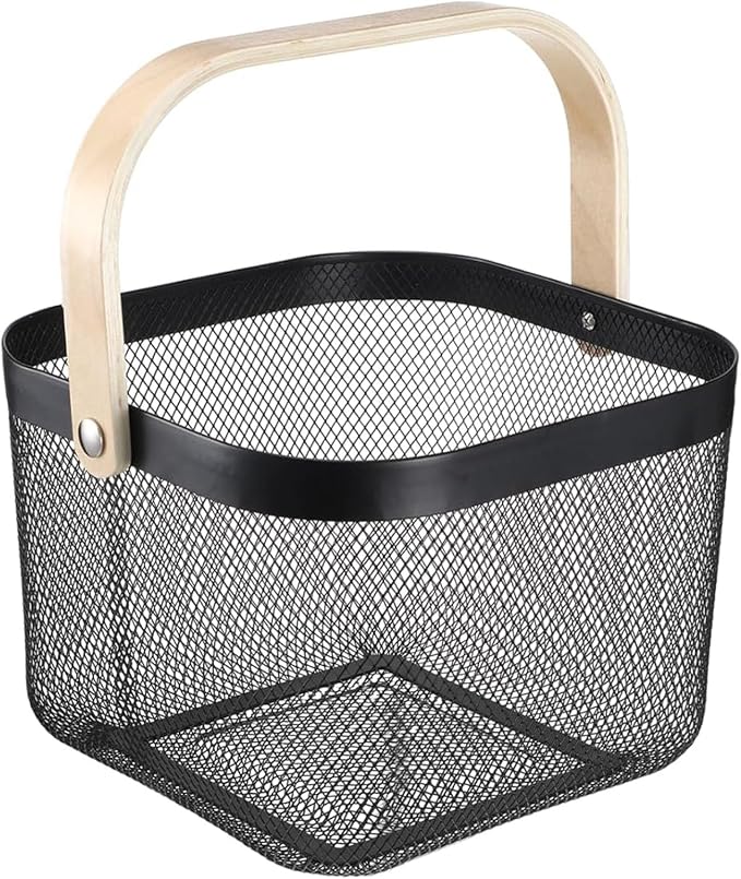 AJIODA Metal Mesh Wire Basket, Large Steel Basket by AJIODA