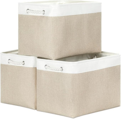 Bidtakay Large Storage Baskets for Organizing Fabric Closet Organizers Storage by BidtakayBaskets