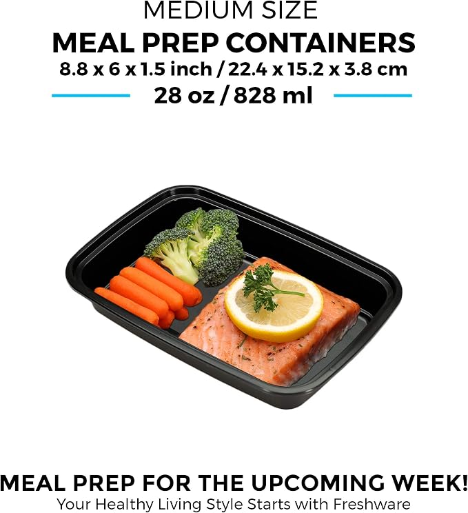 Freshware Meal Prep Containers 1 Compartment Food Storage Containers - Image 5