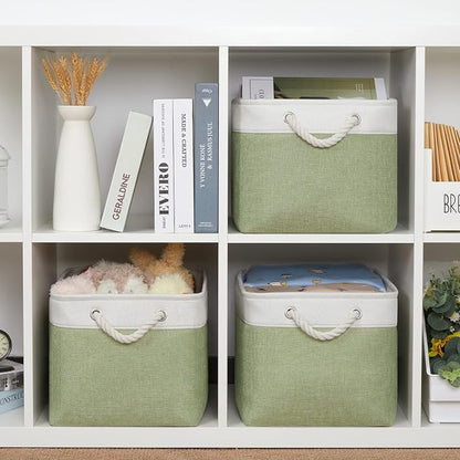 Bidtakay Large Fabric Baskets for Organizing Closet Organizers and Storage - Image 2