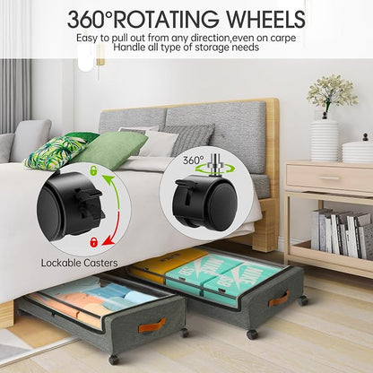 Yecaye 3 Pack Under Bed Storage - Image 3