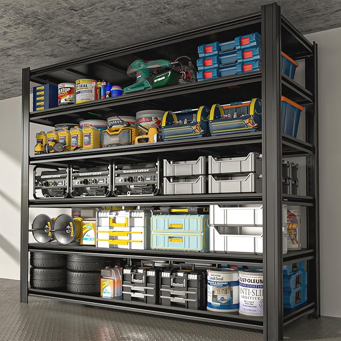 6-Tier 55" W x 24" D x 84" H Garage Shelving 6000LBS Storage Shelves Heavy Duty - Image 9