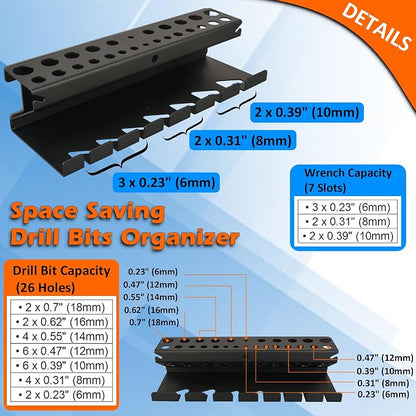 MUTUACTOR Screwdriver Organizer Rack Heavy Duty, Magnetic Mount Screwdriver - Image 3