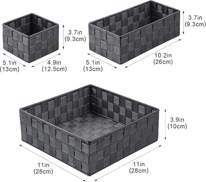 Posprica Woven Storage Baskets for Organizing, Small Baskets Cube Bin Container - Image 3
