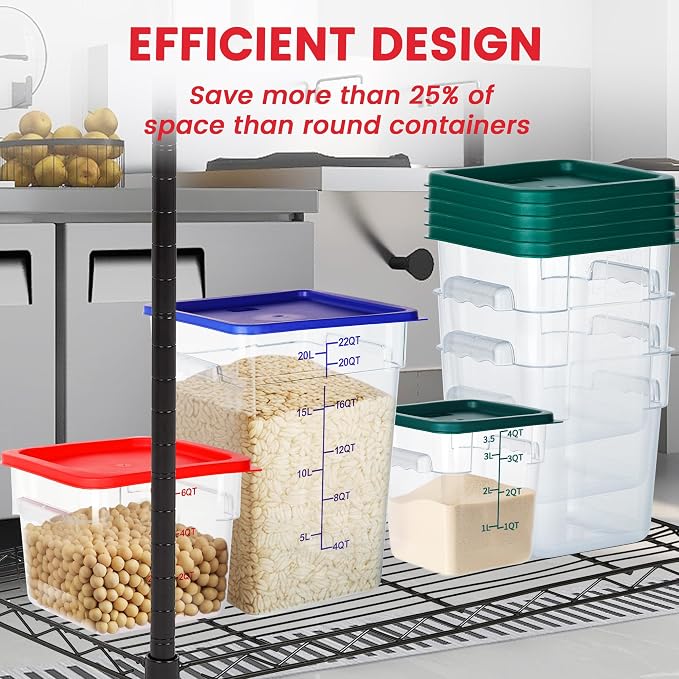 4 Pack Food Storage Containers, 6 Quart - Image 6