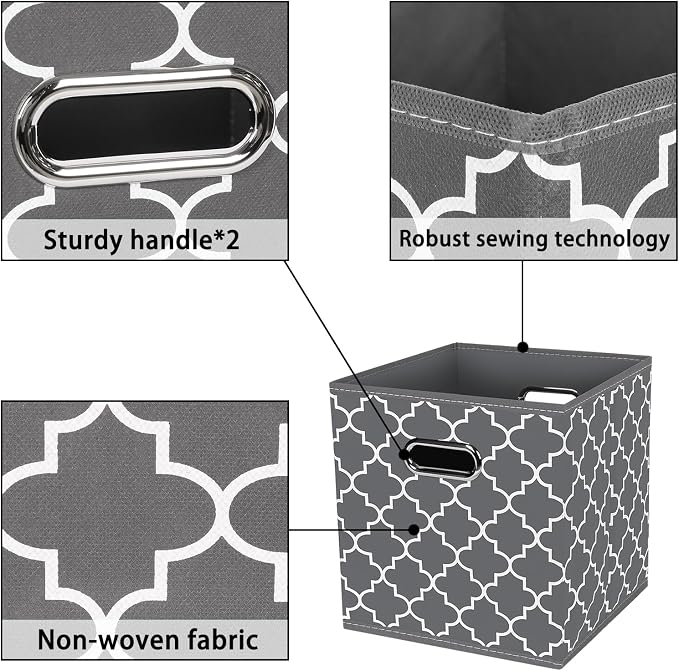 Fabric storage bins Cubes, Fabric Cube Organizer - Image 7