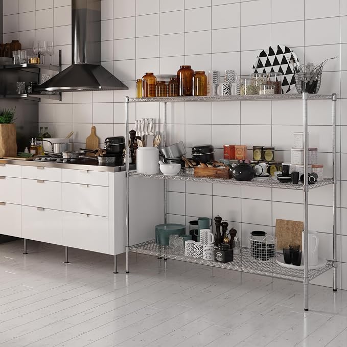 21" Deep x 60" Wide x 54" Height Wire Shelving Kit | 3-Tier | NSF Commercial - Image 2
