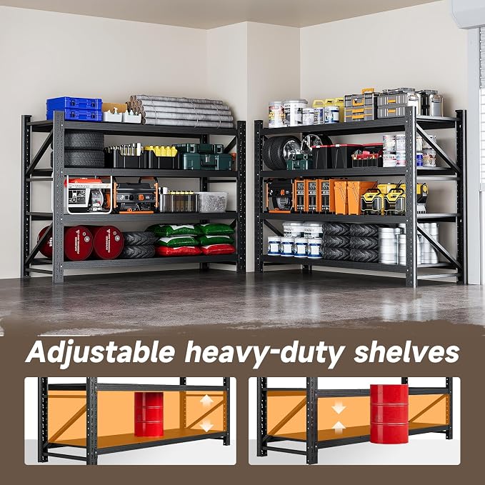 5000LBS Metal Garage Shelving Unit 60" W Storage Shelves Heavy Duty 4 Tier - Image 5