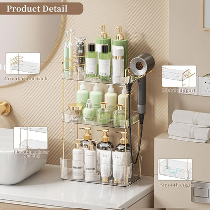 YCIA&DONE Luxury Bathroom Counter Organizer, Large Makeup Organizer Countertop - Image 2