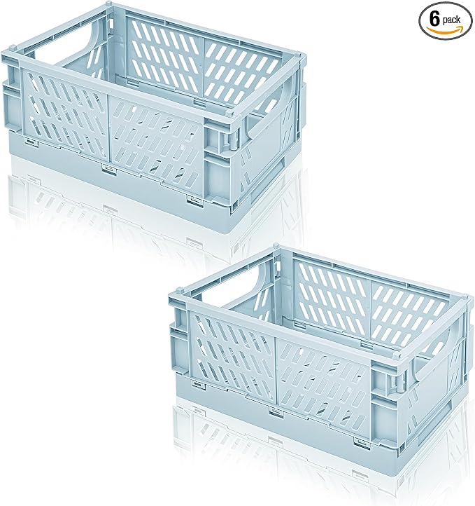 2 Pack Mini Foldable Small Plastic Baskets by Daixers