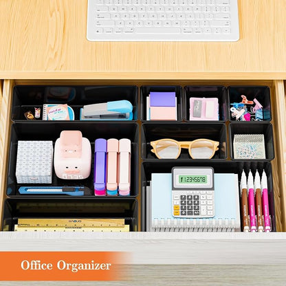 25 PCS Plastic Drawer Organizer Set, 4-Size Versatile Organizer Trays & storage - Image 6