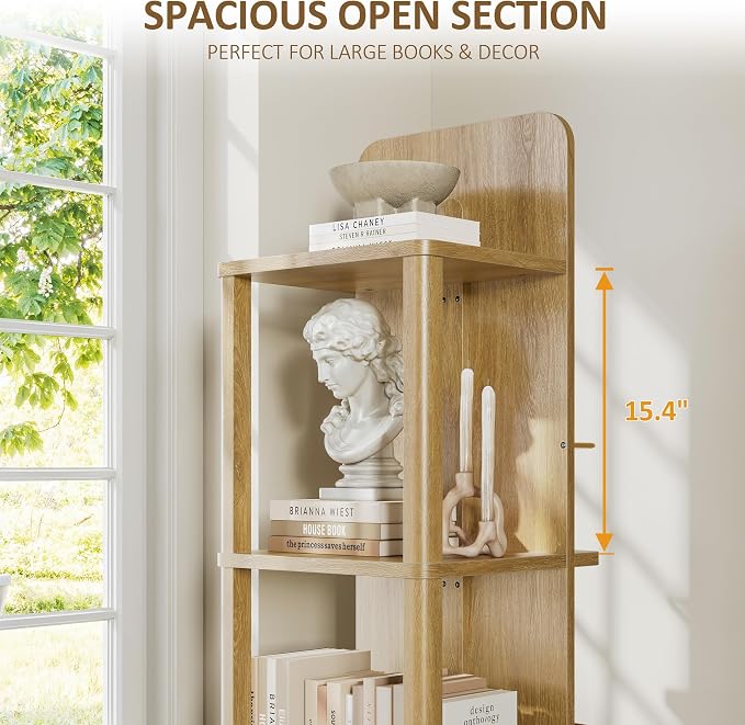 Rotating Bookshelf Tower w/Light, 15.4''/Shelf - Image 3