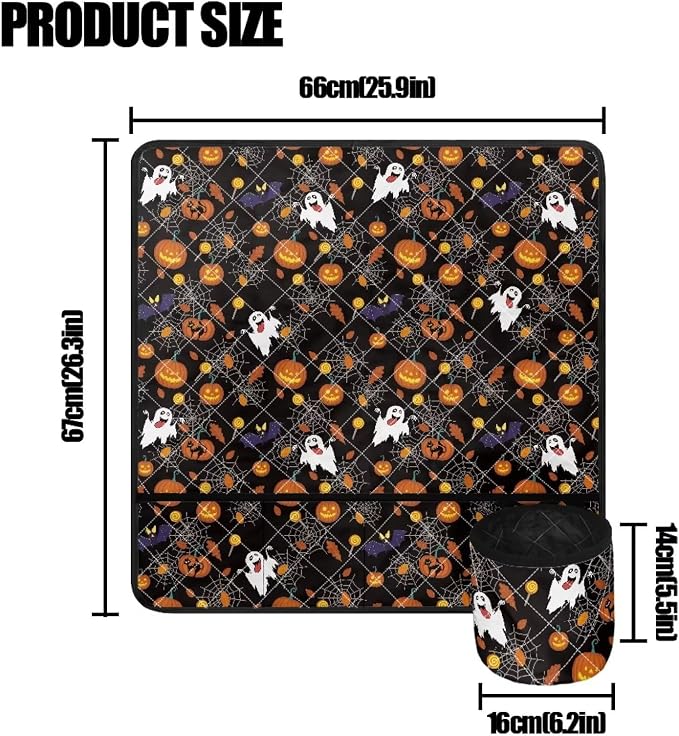 Gomyblomy Ghosts & Pumpkins Sewing Machine Table Mat, Halloween Theme Sewing - Image 6