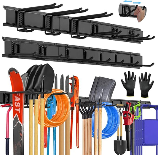 96'' All-Metal Garage Tool Organizer Wall Mount – Heavy-Duty Tool Rack Holds by SUKIZZ