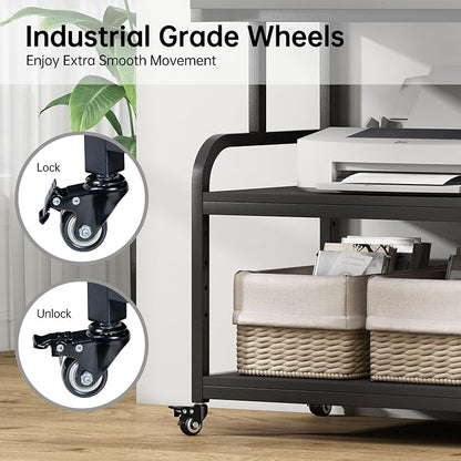 32.3" x 18.9" Extra Large Printer Stand Table - Image 5