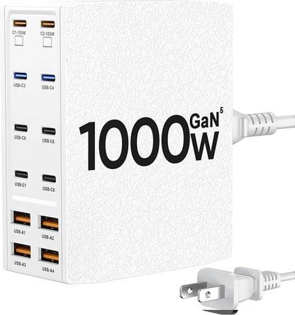 USB Charging Station, 12-Port USB C Charger Block by SAIPKYGS