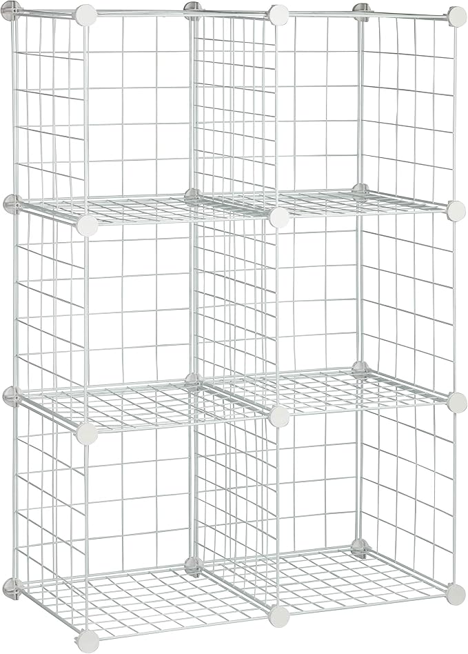 Honey Can Do 6 Cube White Storage Set SHF-03521 White by Honey-Can-Do