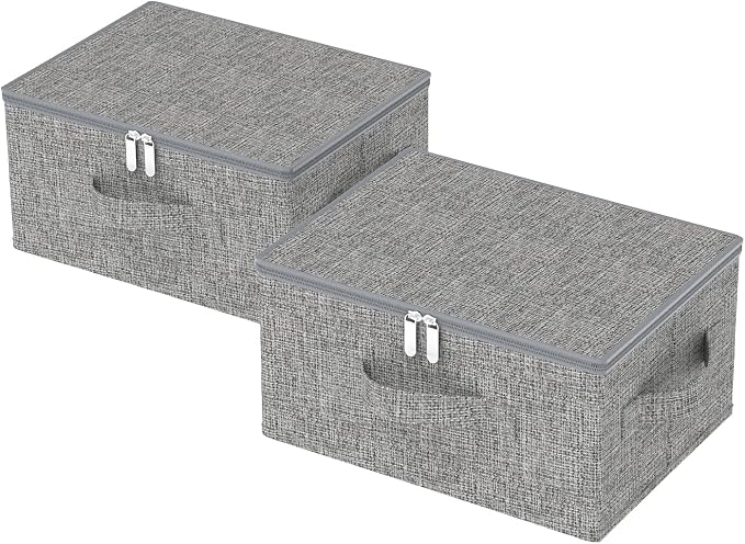 Underbed Storage Basket with Lid, Foldable Bed Sheet Boxes, Home Cube Bins by Unknown