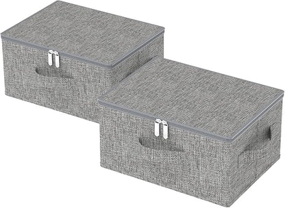 Underbed Storage Basket with Lid, Foldable Bed Sheet Boxes, Home Cube Bins by Unknown