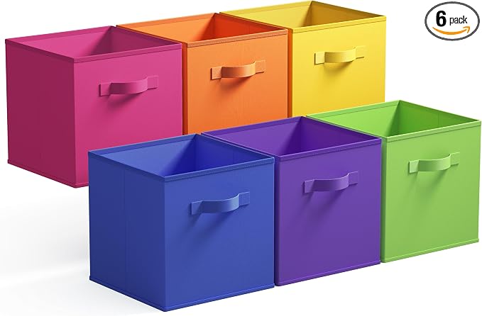 GRANNY SAYS 13 Inch Cube Storage Bins, Colorful Cube Storage Organizer by GRANNYSAYS