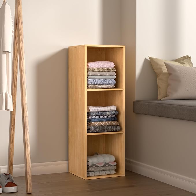 3 Cube Storage Organizer, 3 Tier Cube Low Bookcase Freestanding Storage Display - Image 8